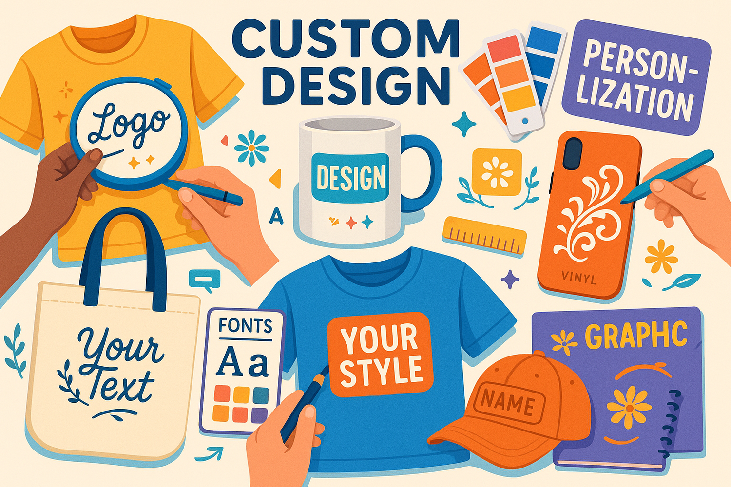 image depicting we do customization of different products
