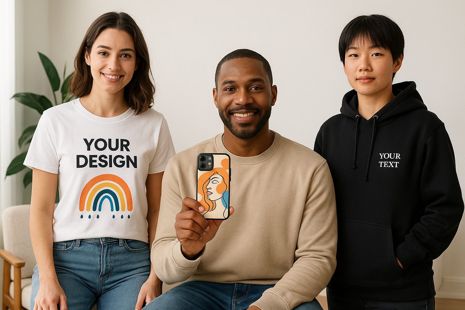 image showing customized products with models